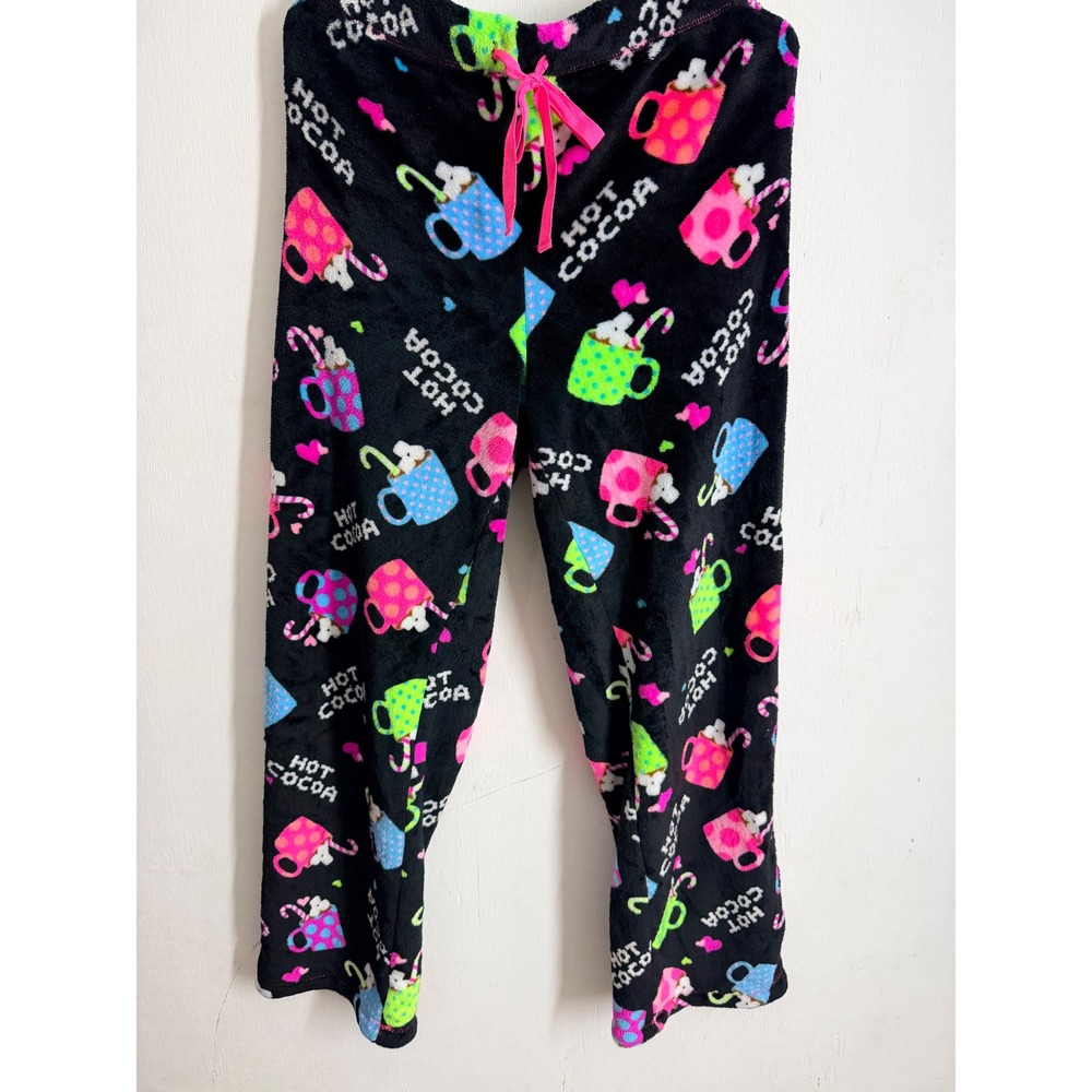 Secret Treasures Hot Cocoa Fleece Pajama Pants XL 16-18 Neon Christmas Lounge